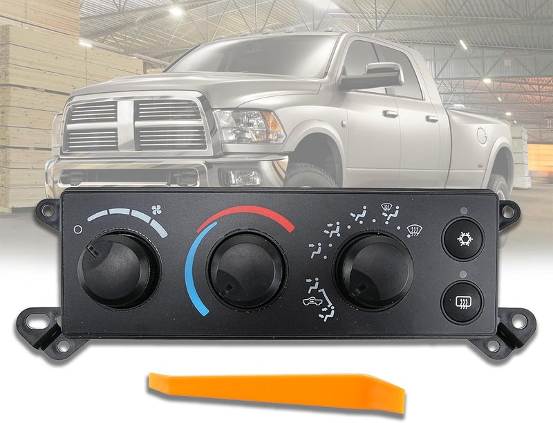 LEVANLIGHT Front A/C Heater Climate Control Module Compatible for 2006-2008 Dodge Ram 1500 2500 3500 2008-2011 Dodge Dakota Replace#P55056569AD, 55056569AE - Image 1